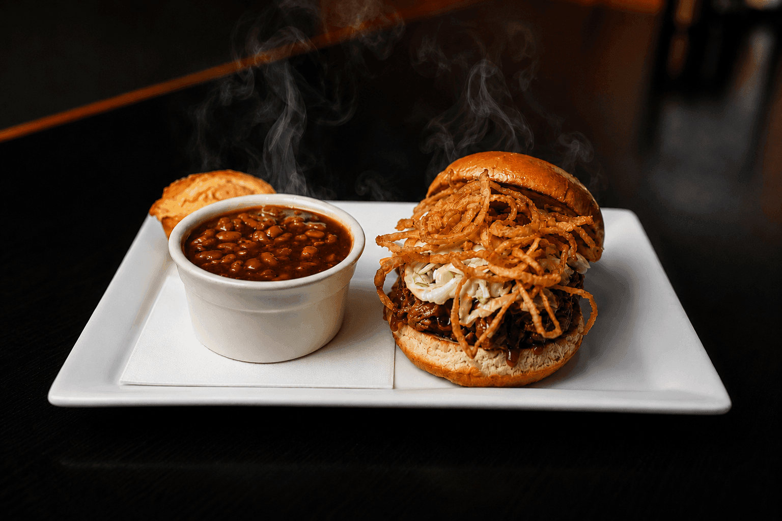Smoked brisket sandwich